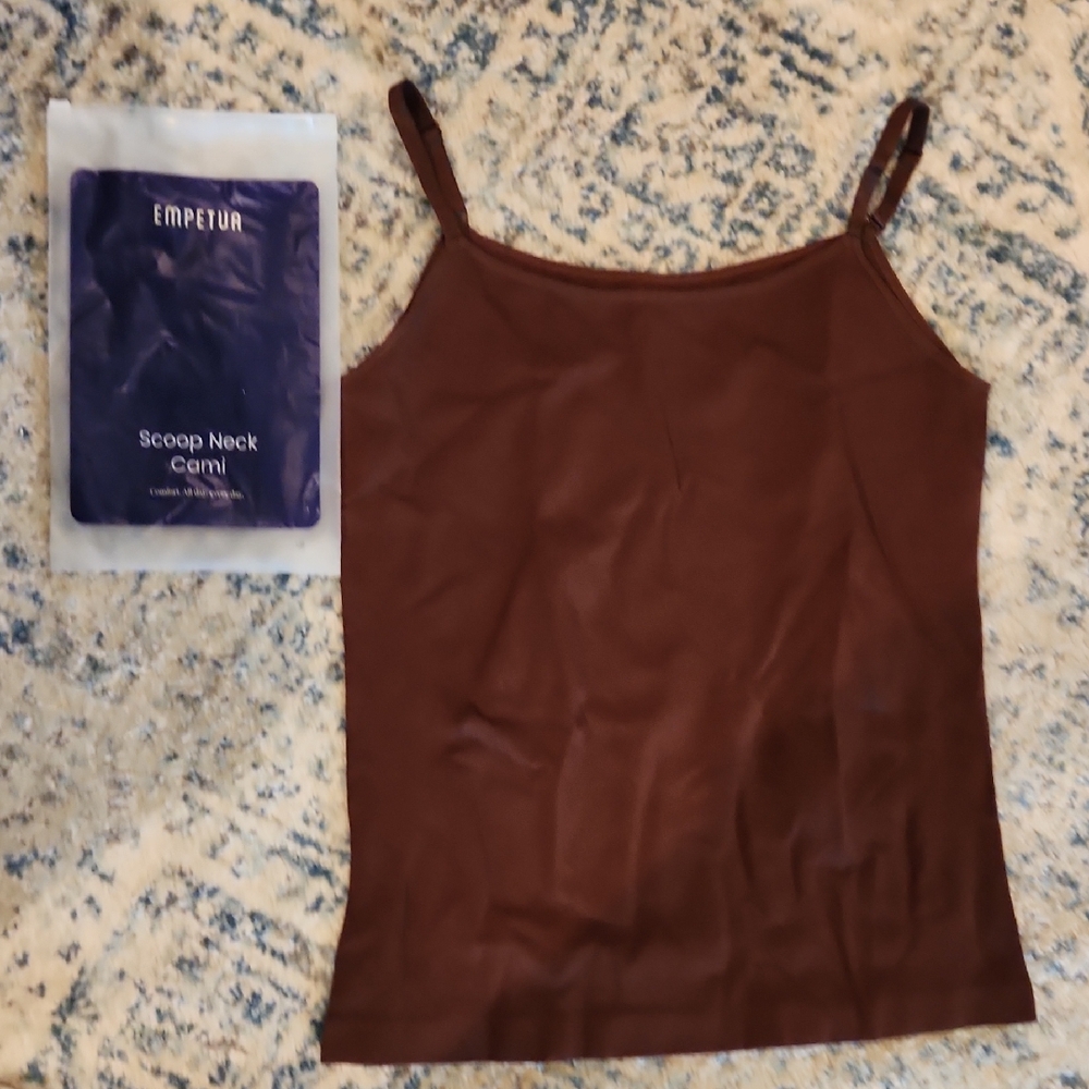 Empetua SHAPERMINT Brown Scoop Neck Cami 4XL NEW